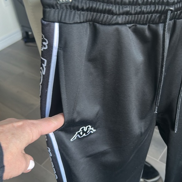 Vintage Y2K Kappa Black Track Suit 2 Pc. Jacket & Jogger Pants Women’s M Hip Hop - Picture 4 of 17